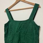 J.Crew  Linen blend squareneck tank top size small green Photo 3