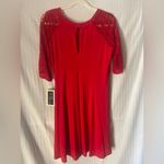 Julian Taylor New York Red Floral Lace Sleeve Dress. NWT!! Size 12. Photo 1