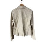 Apt. 9  Beige Metallic Suede Genuine Leather Blazer Photo 1