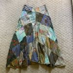 🧡NWOT🧡 1 OF A KIND BOHO HIPPIE LONG HANDMADE PATCHWORK SKIRT 15” WAIST COTTON Green Size undefined Photo 0