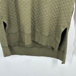 Z Supply  Size Small Quilted V Neck Sweatshirt Olive Green Tunic Bamboo Blend Photo 4