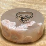 Sterling Silver Moon & Star Face 925  Ring Photo 2