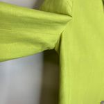 Casual Corner Vintage Linen Blazer Chartreuse Green Sz 4 Photo 5