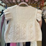 ZARA Knit Cropped Ruffle Sleeve Sweater Top Size Large 6771/034/712 Bloggers Photo 3