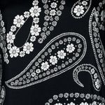 EXPRESS ‎ Shirt Women XS Black White Paisley Neutral Office Casual Versatile Photo 5