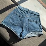 Altar'd State Altar’d State Just Black Denim High Waisted Jean Shorts XS Blue Cuffed Photo 1