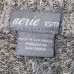 Aerie Gray Heathered Knit Lightweight Foldover Waist Joggers Photo 2