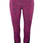 Athleta Floral Garden Relay 2.0 Maroon Activewear Fitness Capri Leggigs Pants S Photo 0