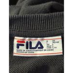 FILA Sweatshirt Woman's Large Black white Spell Out Athletic Casual Retro Y2K Photo 9