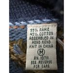 Marsh Landing Hand Knits Women Sweater Size M Fair Isle Cream Cable Knit Blue Size M Photo 4