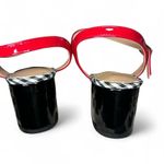 Betsey Johnson Malia Embellished Fruit Heels Size 8 | Gingham + Patent Leather π Photo 4