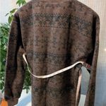 L.L.Bean Vintage  Womens Size M Wool Alpaca Fair Isle 1/4 Zip Fleece Pullover Top Photo 1