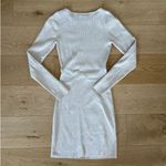 Wilfred Free Aritzia  - Cut Out Knit Long Sleeve Mini Dress in Beige Photo 3