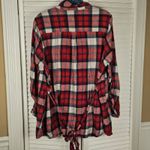 Modcloth Womens Red Plaid Flannel Shirt 3X Photo 1