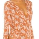 Free People Intimately Brown Floral Bodysuit Women Size S Photo 0