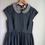 Kate Spade  Kimberly Peter Pan Rhinestone Crystal Collar Denim Dress 12 Photo 4