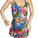 Band of Gypsies LOTTIE & HOLLY 2 Piece Set Womens Peep Stomach Skort Sweetheart Top floral Sz M Photo 2