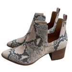 Lucky Brand  Jabilo Snake Print Leather Block Heel Western Booties Size 9.5 Photo 4
