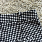 ZARA black white houndstooth shorts gold buttons high waist Photo 6