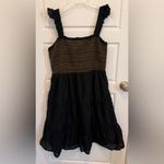 J.Crew  Smocked Sundress Size XL Black Ruffle Sleeves Tiered Woman’s Photo 1