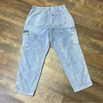 Gap NEW  Easy Jean Women's Medium Cargo High Rise Blue Denim Drawstring Ankle Photo 8