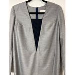 M. Martin Minimalist long-sleeved Wool mini dress Size 4 Semi formal Career Gray Photo 3