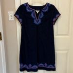 Vineyard Vines Women’s Starfish Jacquard Short Sleeve Tunic Dress on Navy Photo 2
