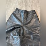 WAYF  Sleek Black Wide Leg leather pants Photo 9