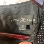 Betsy and Adam Betsy‎ & Adam Black Metallic Evening Gown 6P Geometric Pattern Dress NYE Photo 10