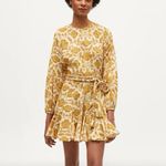 Rhode Ella Dress In Golden Yellow Foral Print Medium Photo 2