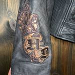 Harley Davidson Leather Embroidered Ridng Jacket Black Size L Photo 3