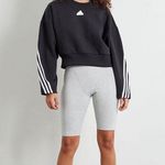 Adidas NWOT 3 stripe Eco cropped crewneck sweatshirt size XL Photo 1