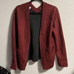 Lululemon Reversible Cardigan Sweater Maroon Charcoal Photo 4
