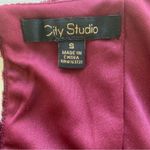 City Studio Women’s Dark Coquette Burnout Velvet Dress Sz. S Bustier Burgundy Pink Photo 5