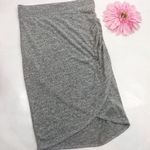 Aritzia Wilfred Free Ruched Bodycon Skirt: Heather Grey Photo 3