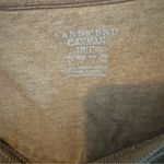 Lands' End  Canvas Knit Long Sleeve Sweatshirt Tunic  Brown Tan, Side Buttons Photo 5