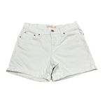 Levi's White Mid Length Shorts Women's Size 28 High Rise Denim Photo 1