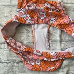 Women M 2 piece floral print hi leg bikini bottom & tie back top w/pads Multi Size M Photo 2