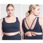 Athleta NWT  Exhale Bra D-DD | Navy Blue Sports Athletic Workout bra 3X Photo 1