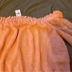 EXPRESS Peach Paisley Print Off The Shoulder Blouse X-Large Photo 6