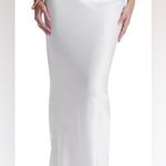 House Of CB  Sydel White Satin Bias Cut Maxi Skirt, Large Photo 4