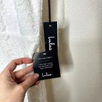 Lulus  NWT White Full Lace Lined Halter Open V-Neck Back Wedding Maxi Dress XS Photo 10