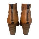 UGG  Charlotte Perforated Tan Leather Cowgirl Ankle Booties Zip Back Sz 7 EU 38 Photo 7