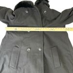 Vintage 90s DONNYBROOK Womens Full Length Wool Hooded Coat Rabbit Fur Trim Hood Black Size undefined Photo 6