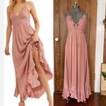 Free People  One Adella Crochet Boho Romantic Maxi Slip Dress FairyCore Sz XS Photo 1