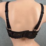 Chantelle  36DDD Bra Black Underwire Back Closure Adjustable Lace Bottom Photo 3