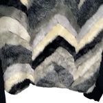 Cliche Faux Fur Black Sleeve Sweater Jacket size XL Gray Cream size XL Photo 6