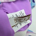 Becca Blue Agate Skylar Braided Plunge One-Piece Multi/Orchid Medium Photo 3