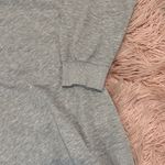 Lucky Brand Lucky Embroidered Heather Gray Sweatshirt with Olive Logo Photo 4