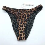 Good American  Better Bikini Bottom Reversible Leopard Print Brown Green 1 US S Photo 0
